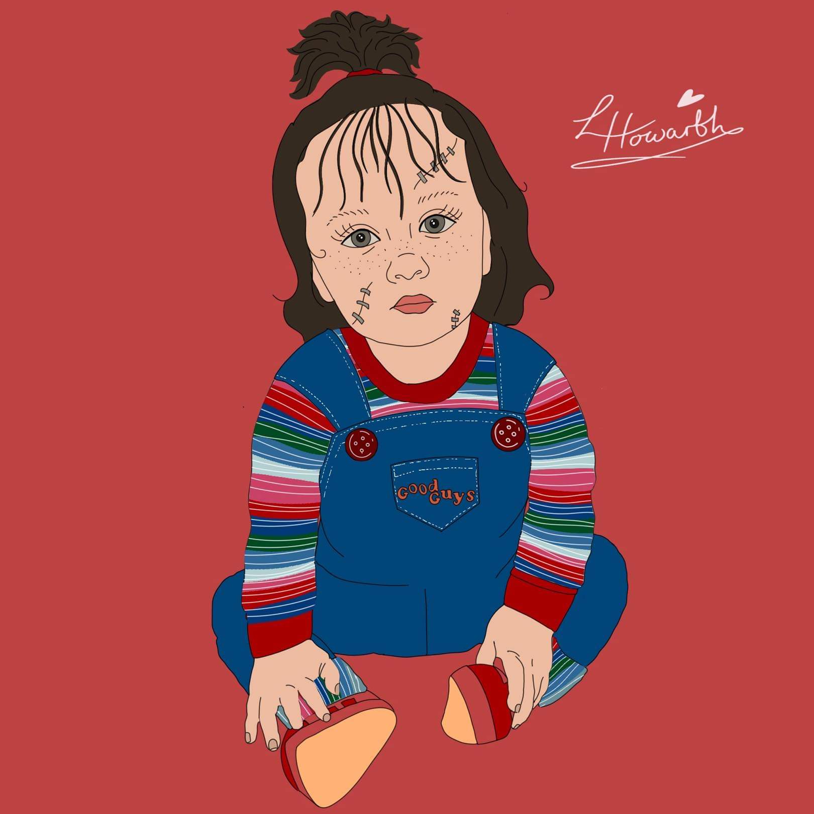 My adorable nephew turned into chucky as requested by my sister in law
