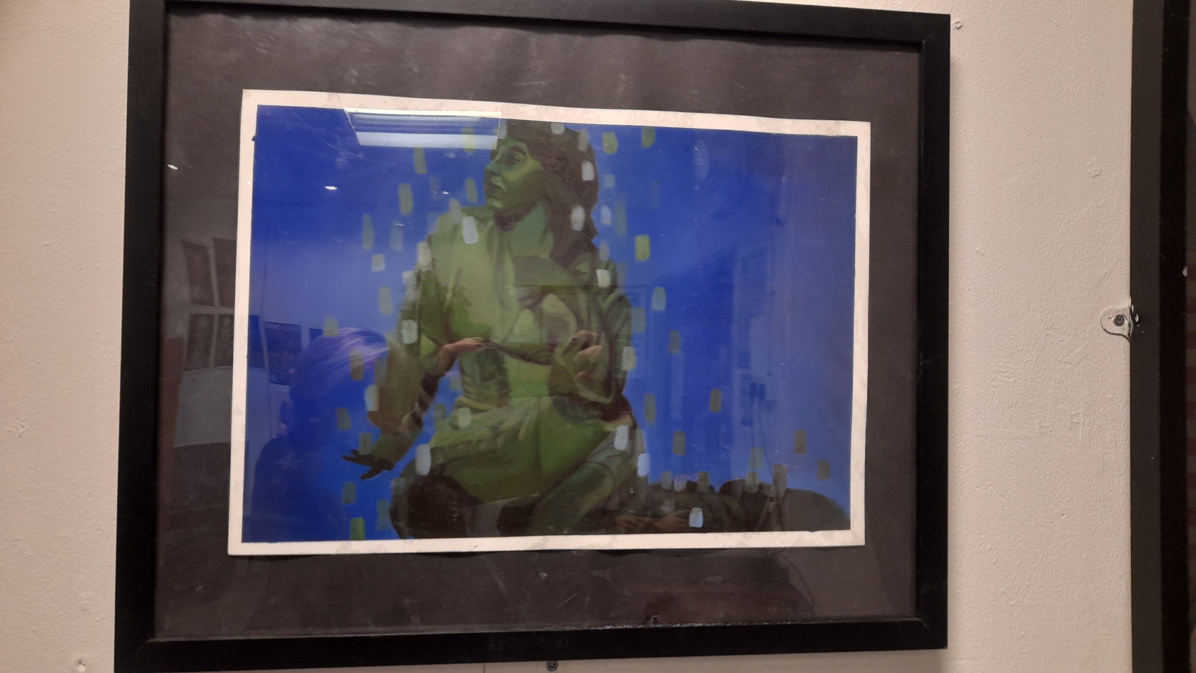 This oil painting is the second of a series of 3 paintings I did for my college project titled Altered. The idea behind these pieces was to visually present the feeling of dissociation caused by personality disorders.