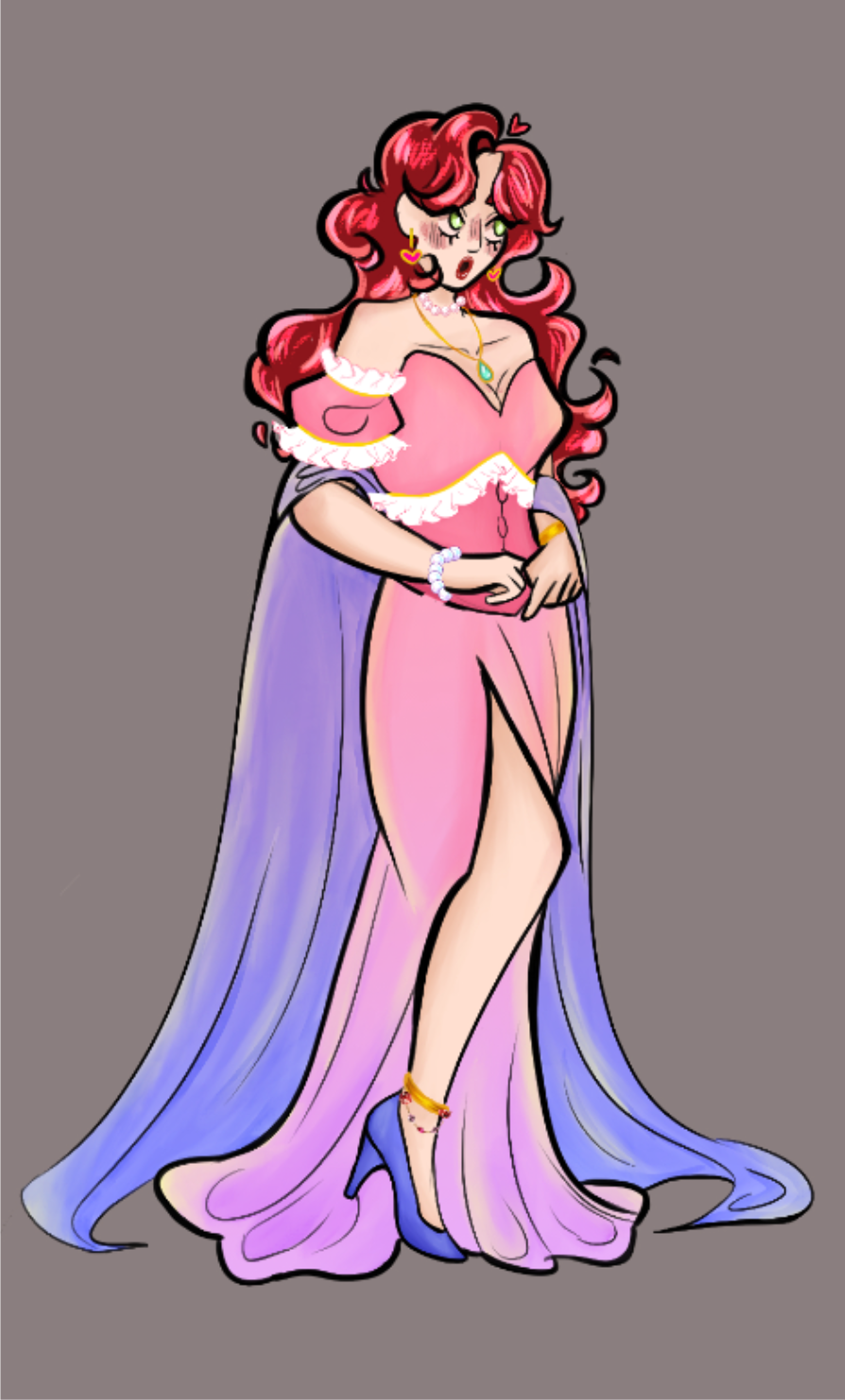 A persona design based on when I was entering an online art competition named "Art Wars" done on Instagram, this illustration was for introductions and the theme was "Museum of Madness" and was given a pastel colour pallete to work with