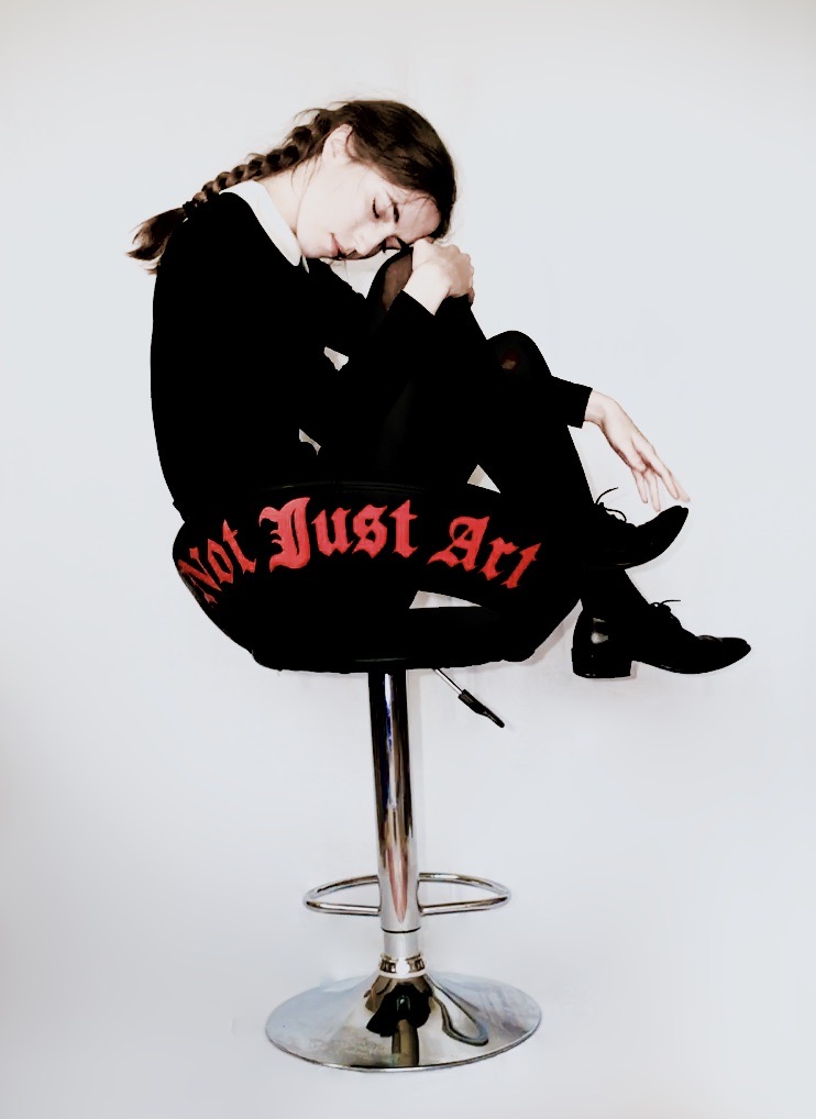 Hand-Painted Furniture on tools we used as grounds to create : 'Not Just Art' : from a fine art project focussing on fuelling power to the artists.