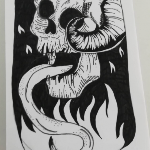 Hand-Drawn Tarot Card