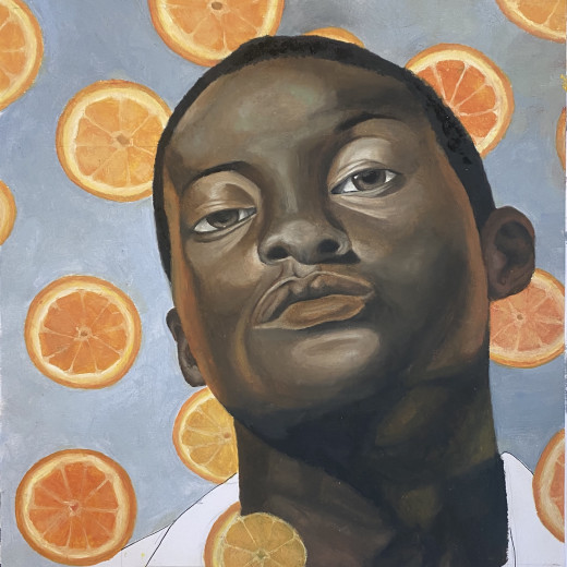 One piece of a series of my work in oil paint.