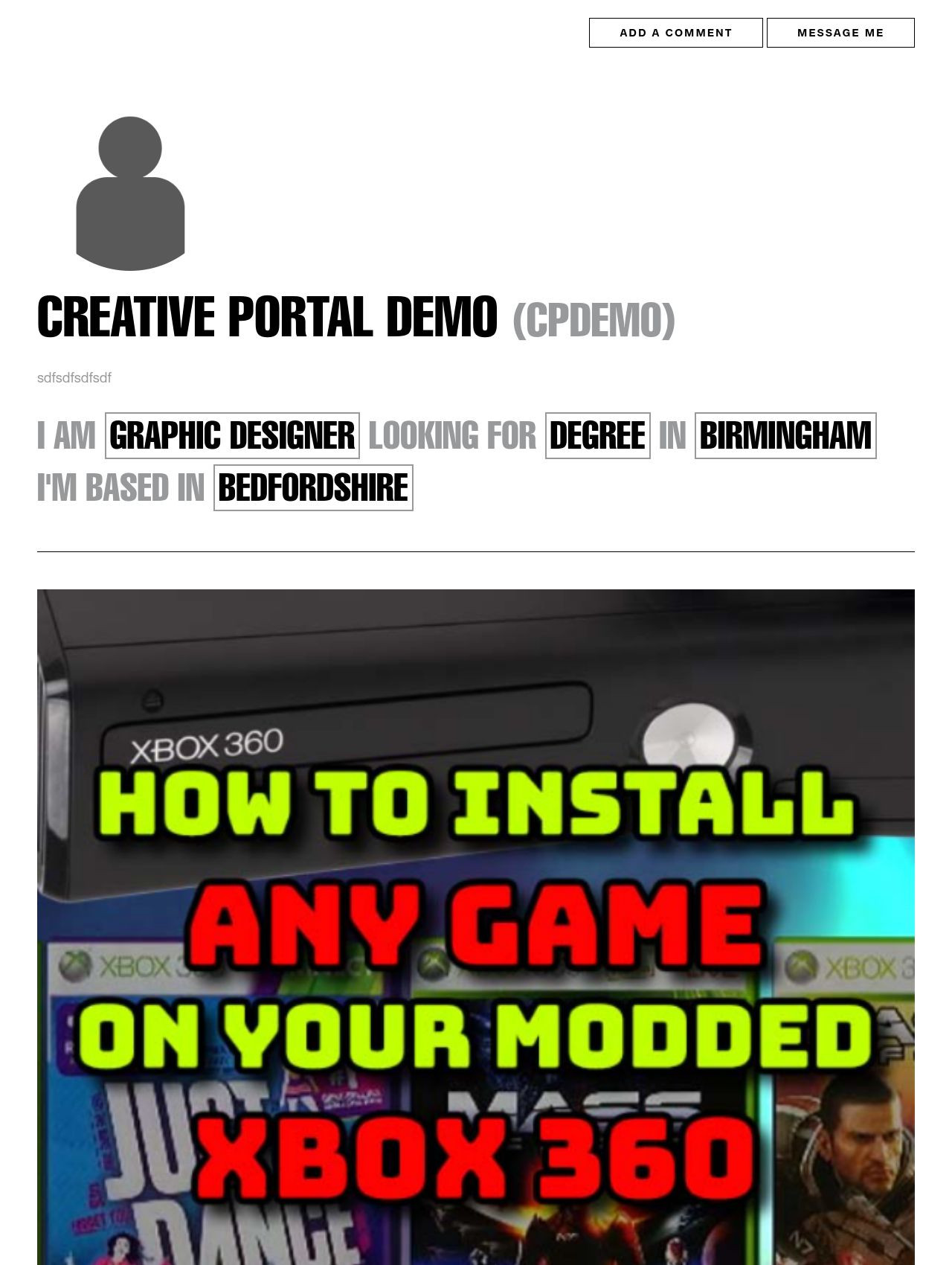 Creative Portal Demo